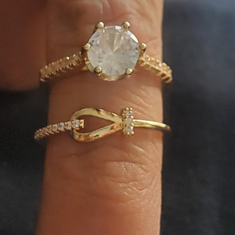 18k gold over Sterling Silver Rings.